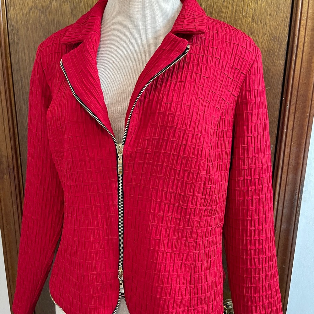 Frank Lyman Design Red Jacket Size 16 - Picture 3 of 13